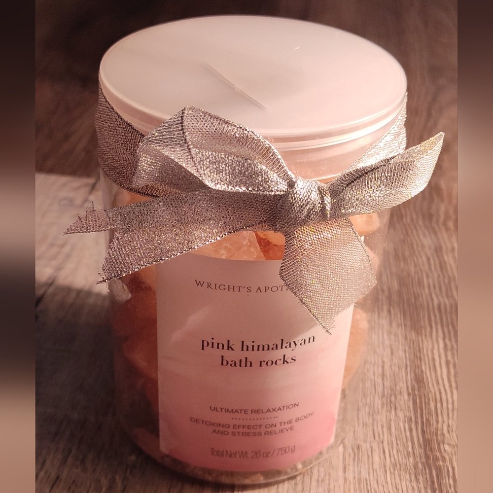 NWT! Wright's Apothecary Pink Himalayan Salt Bath Rocks 26oz